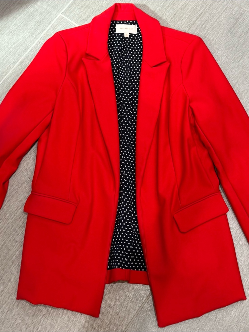 Skies Are Blue Red Tailored Blazer Jacket